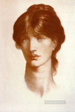 the vision of ezekiel Painting - Study For A Vision Of Fiammetta Pre Raphaelite Brotherhood Dante Gabriel Rossetti